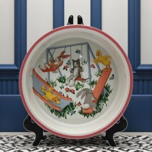 Tiffany Playground 6" Child Bowl Vintage 1992 Tiffany & Co. Whimsical Animals